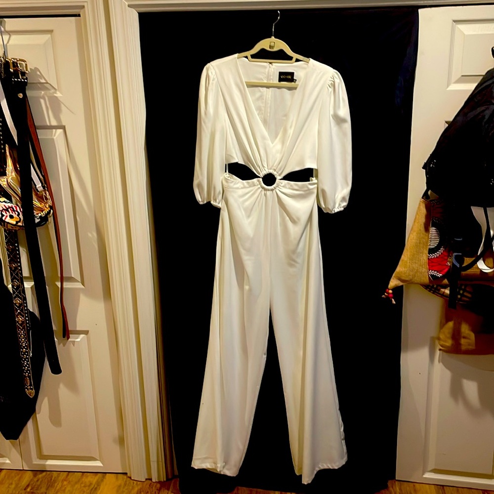 Women’s white dressy jumpsuit